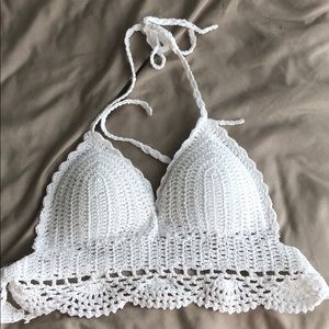 White bralette/swimsuit top